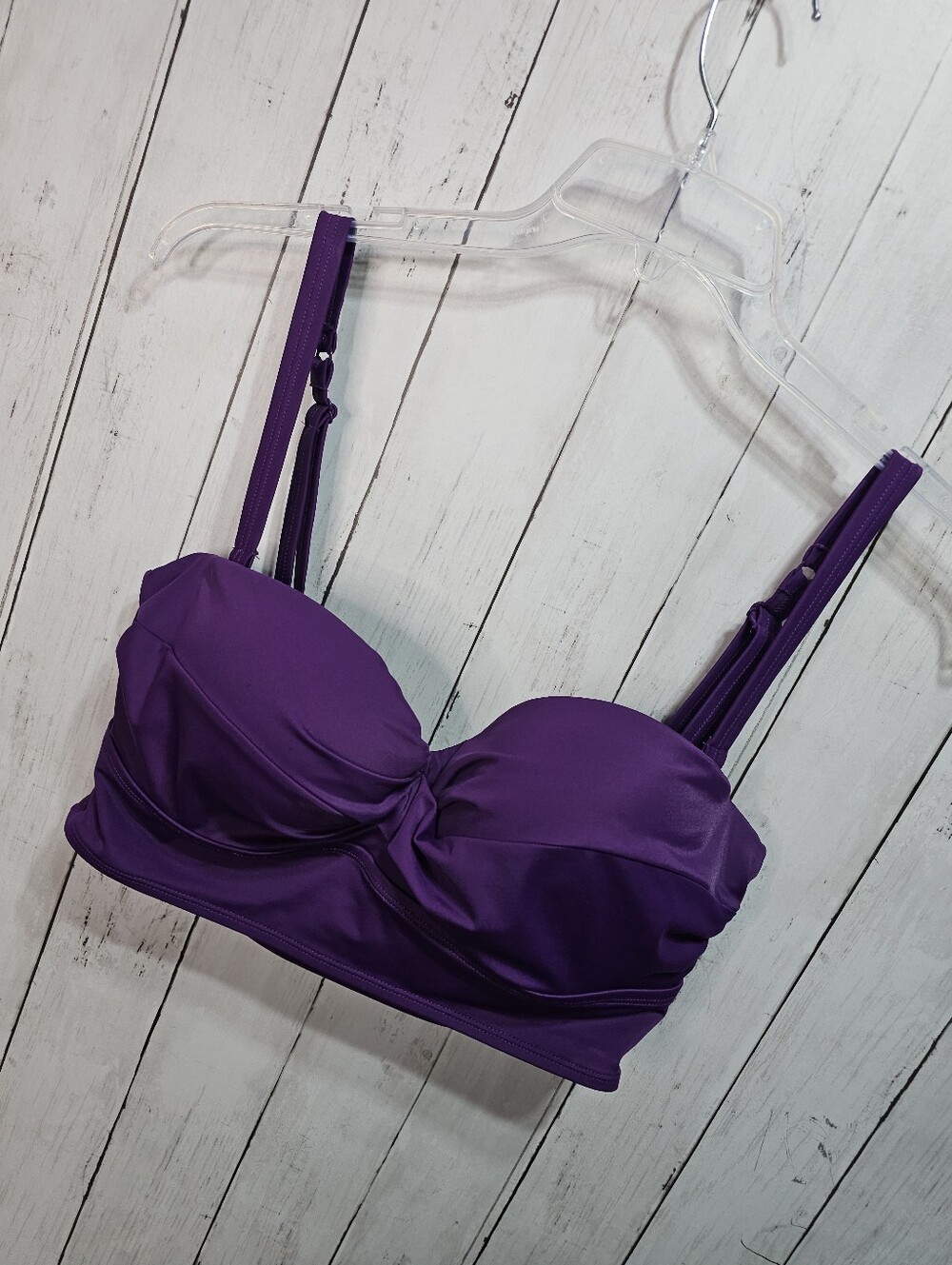 Torrid Women's Purple Twist Front Multiway Bikini Top Padded Underwire Size 1X. - Picture 6 of 12